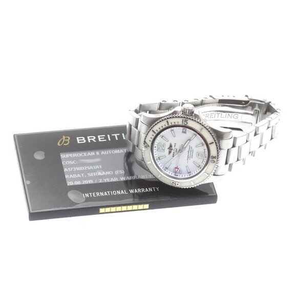 BREITLING Superocean II Automatic 36 A17316 Date White Dial Boy\'s Watch_869113